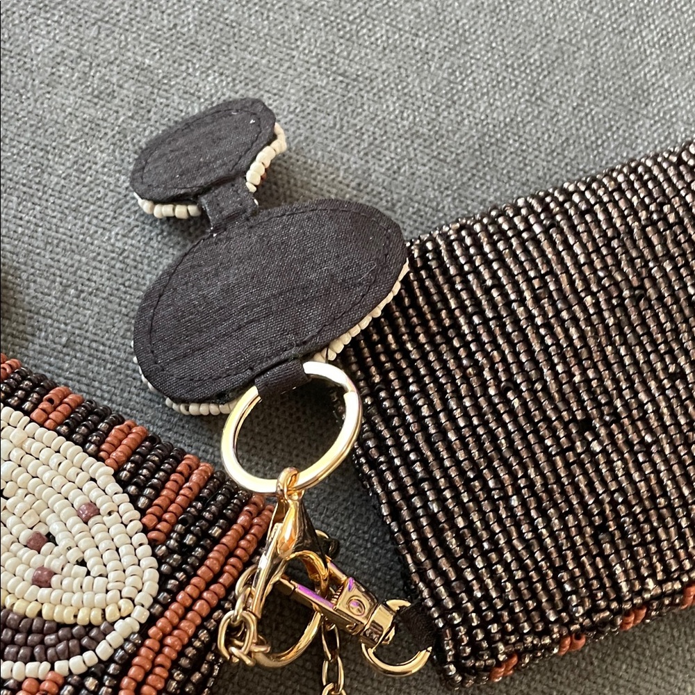Viral Beaded Cocktail Design Clutch and Wallet Set with key chain - Picture 13 of 15